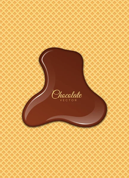 Sirup Coklat Meleleh Desain Yang Manis Ilustrasi Vektor - Stok Vektor