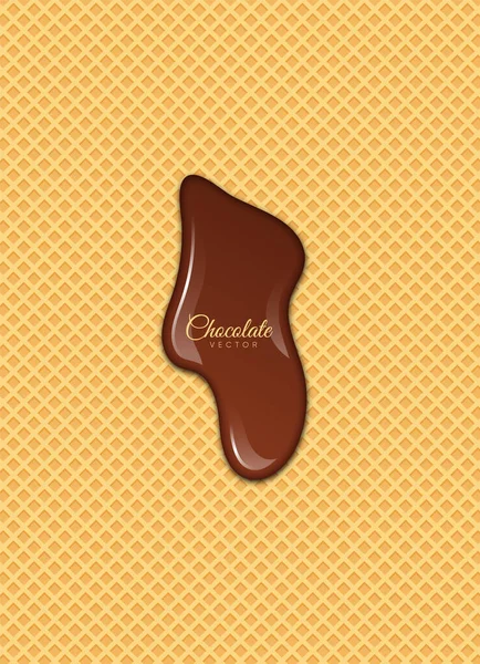溶けたチョコレート シロップ 甘いデザイン ベクトル図 — ストックベクタ