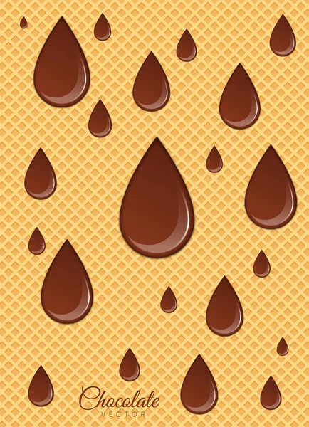 Gesmolten Chocolade Siroop Zoete Ontwerp Vectorillustratie — Stockvector