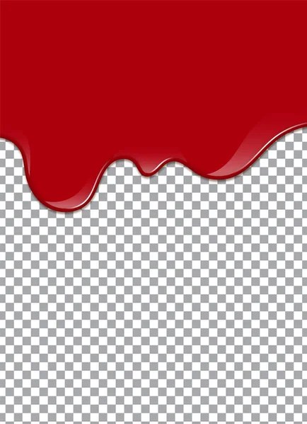 Vector Fond Sanglant Sirop Fraise Ketchup Sur Fond Transparent — Image vectorielle