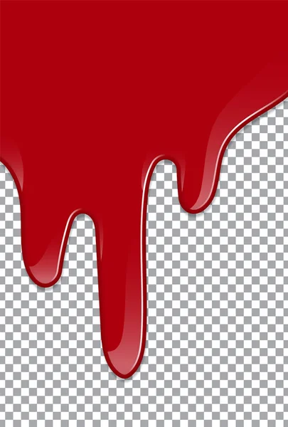 Vector Fondo Sangriento Jarabe Fresa Ketchup Sobre Fondo Transparente — Vector de stock