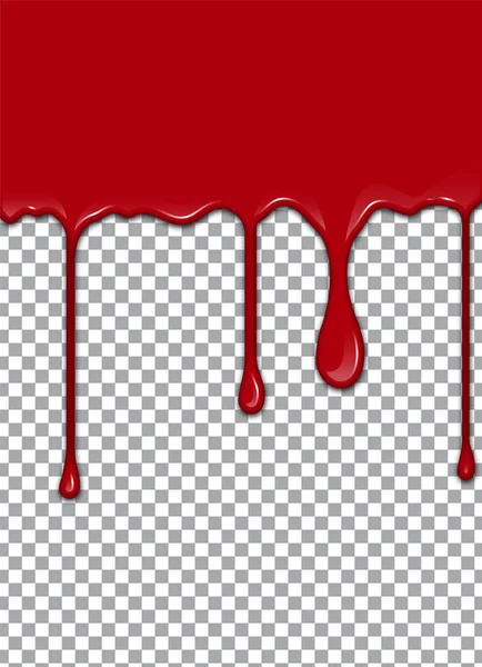 Vector Fondo Sangriento Jarabe Fresa Ketchup Sobre Fondo Transparente — Vector de stock