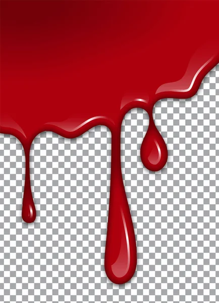 Vektor Véres Háttér Eper Szirup Ketchup Átlátszó Háttér — Stock Vector