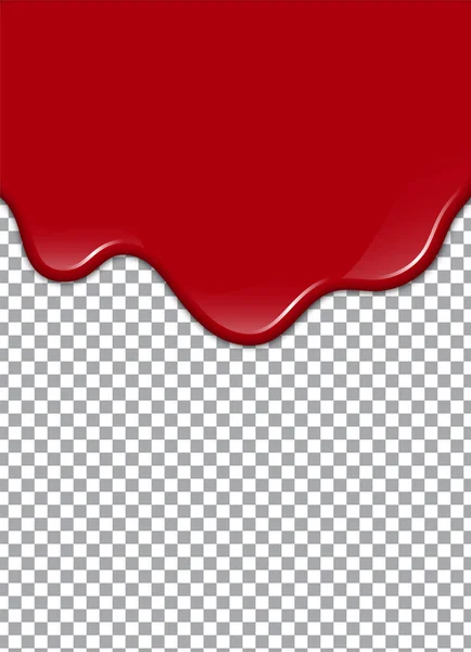 Vector Fond Sanglant Sirop Fraise Ketchup Sur Fond Transparent — Image vectorielle