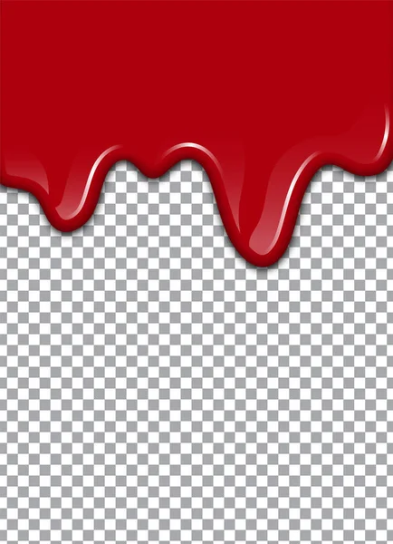 Vector Fond Sanglant Sirop Fraise Ketchup Sur Fond Transparent — Image vectorielle