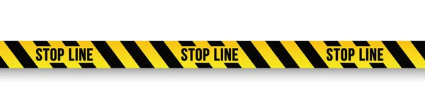 Veszély Rendőrségi Vonalat Sárga Figyelmeztetés Szalag Vektoros Illusztráció — Stock Vector