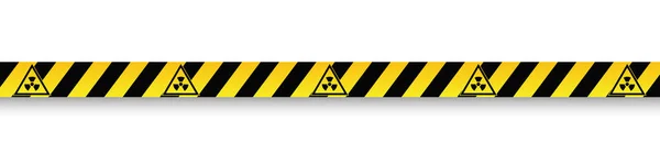 Danger Police Line Yellow Warning Tape Vector Illustration — Stock Vector