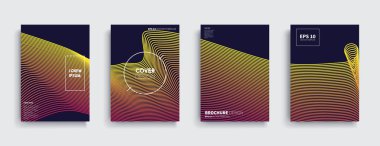 En az vektör tasarım kapakları. Gelecekteki Poster şablonu.