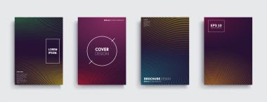En az vektör tasarım kapakları. Gelecekteki Poster şablonu.