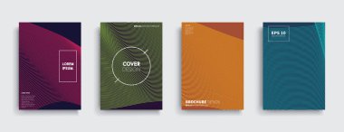 En az vektör tasarım kapakları. Gelecekteki Poster şablonu.