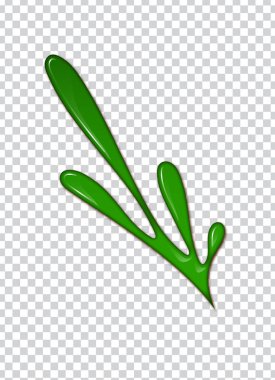 Yeşil sıvı, su sıçramalarına ve lekeleri. Sümük vektör çizim.