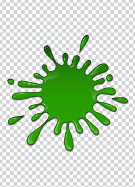 Yeşil sıvı, su sıçramalarına ve lekeleri. Sümük vektör çizim.