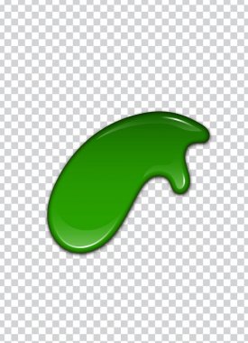 Yeşil sıvı, su sıçramalarına ve lekeleri. Sümük vektör çizim.