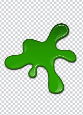 Yeşil sıvı, su sıçramalarına ve lekeleri. Sümük vektör çizim.