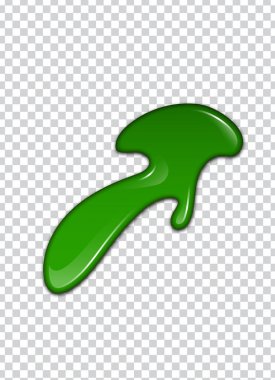 Yeşil sıvı, su sıçramalarına ve lekeleri. Sümük vektör çizim.