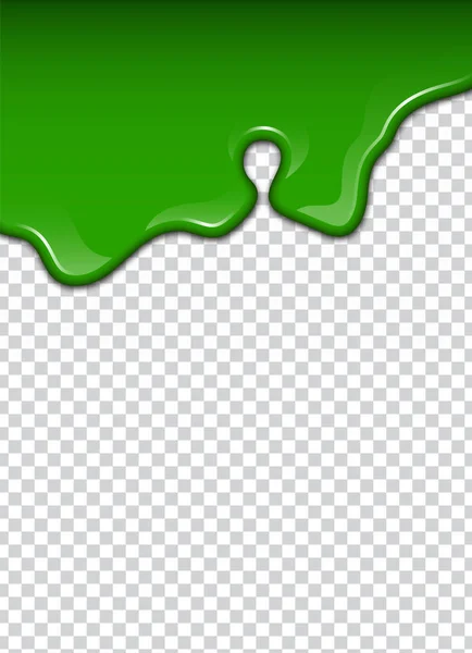 Grön Vätska Stänk Och Fläckar Slime Vektorillustration — Stock vektor