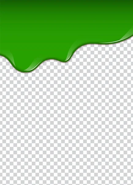 Зеленая Жидкость Брызги Пятна Слизь Векторная Иллюстрация — стоковый вектор