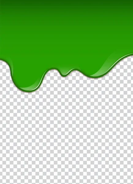 Grön Vätska Stänk Och Fläckar Slime Vektorillustration — Stock vektor