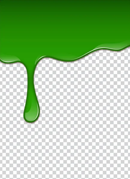 Líquido Verde Salpicaduras Manchas Ilustración Del Vector Limo — Vector de stock