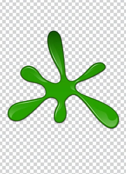 緑色の液体 水しぶきや汚れ スライムのベクトル図 — ストックベクタ