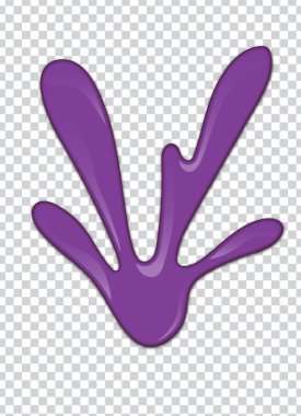 vektör mor sıçrama ile saydam arka plan. 