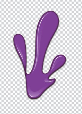 vektör mor sıçrama ile saydam arka plan. 