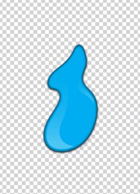 Mavi boya sıçrama saydam arka plan ile. Vektör çizim.