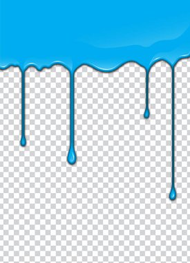 Mavi boya sıçrama saydam arka plan ile. Vektör çizim.