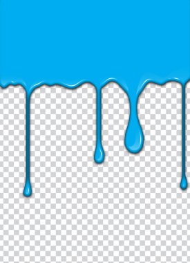 Mavi boya sıçrama saydam arka plan ile. Vektör çizim.