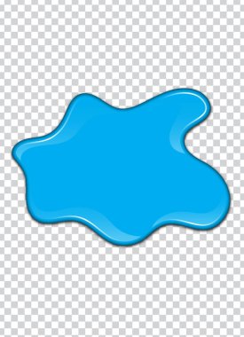 Mavi boya sıçrama saydam arka plan ile. Vektör çizim.