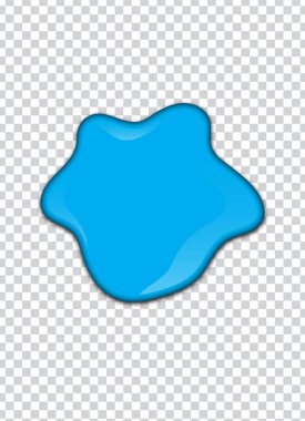 Mavi boya sıçrama saydam arka plan ile. Vektör çizim.