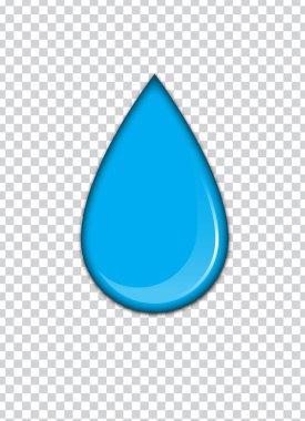 Mavi boya sıçrama saydam arka plan ile. Vektör çizim.