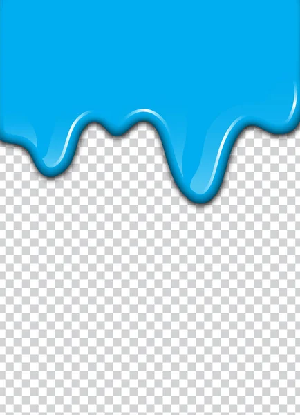 Salpicadura Pintura Azul Con Fondo Transparente Ilustración Vectorial — Vector de stock