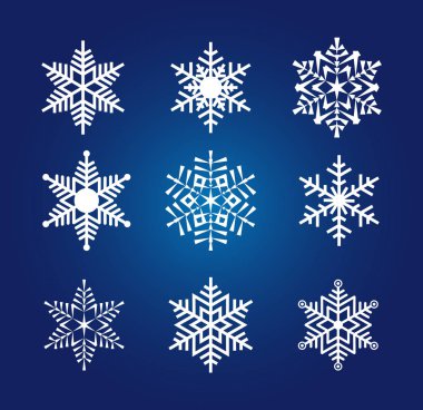 güzel kar tanesi vektör çizim