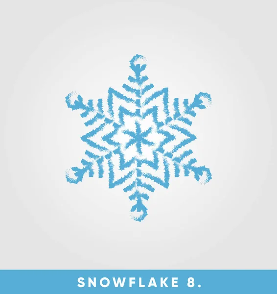 Πανέμορφη Εικονογράφηση Διάνυσμα Νιφάδα Χιονιού — Διανυσματικό Αρχείο