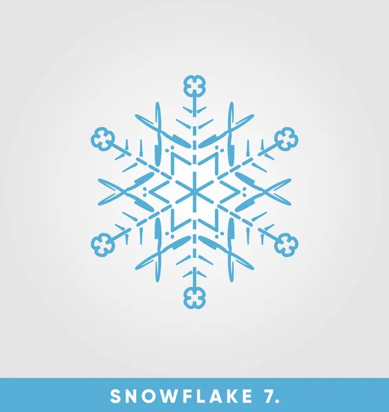 Πανέμορφη Εικονογράφηση Διάνυσμα Νιφάδα Χιονιού — Διανυσματικό Αρχείο