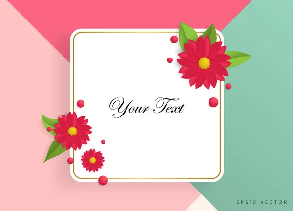 Wunderbaren Hintergrund Mit Schönen Bunten Blume Vektorillustrationsvorlage Banner Tapete Einladung — Stockvektor