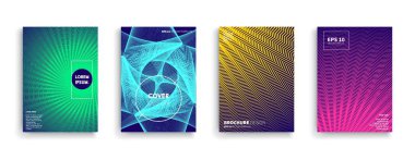 Vektör kapak tasarımları. Gelecekteki Poster şablonu.
