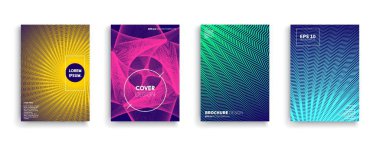 Vektör kapak tasarımları. Gelecekteki Poster şablonu.