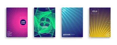 Vektör kapak tasarımları. Gelecekteki Poster şablonu.