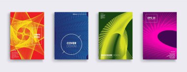 Vektör kapak tasarımları. Gelecekteki Poster şablonu.