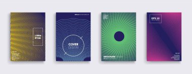 Vektör kapak tasarımları. Gelecekteki Poster şablonu.