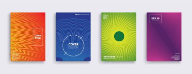 Vektör kapak tasarımları. Gelecekteki Poster şablonu.