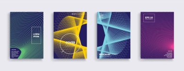 Vektör kapak tasarımları. Gelecekteki Poster şablonu.