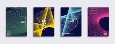 Vektör kapak tasarımları. Gelecekteki Poster şablonu.