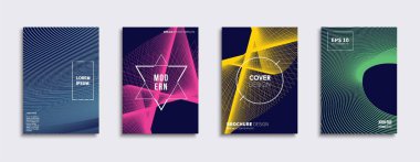 Vektör kapak tasarımları. Gelecekteki Poster şablonu.