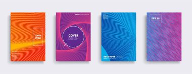 Vektör kapak tasarımları. Gelecekteki Poster şablonu. Smartphone modern arka plan ayarlamak.
