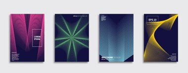 Vektör kapak tasarımları. Gelecekteki Poster şablonu. Smartphone modern arka plan ayarlamak.