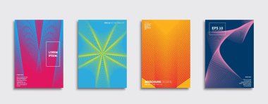 Vektör kapak tasarımları. Gelecekteki Poster şablonu. Smartphone modern arka plan ayarlamak.