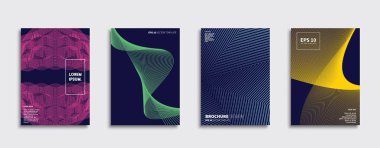 Vektör kapak tasarımları. Gelecekteki Poster şablonu. Smartphone modern arka plan ayarlamak.